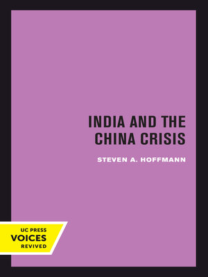cover image of India and the China Crisis
